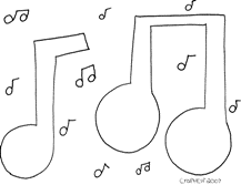 music notes coloring page